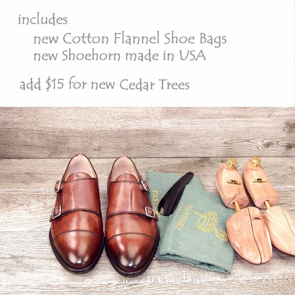 * NIB * $450 Pastori DI BIANCO Remus US 9 M Italian Monkstrap o * add $15 Trees main image 5